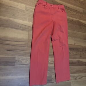 Vibrant Coral Straight Leg Women's Pants